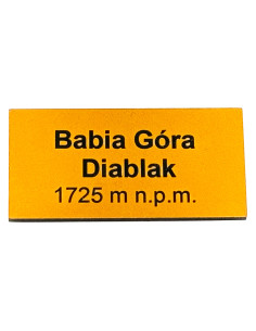 Magnes drewniany tabliczka BABIA GÓRA Beskid Żywiecki