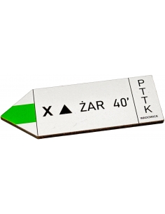 Magnes drewniany tabliczka szlakowa GÓRA ŻAR Beskid Mały