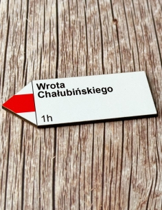 Magnes tabliczka szlakowa WROTA CHAŁUBIŃSKIEGO Tatry 2